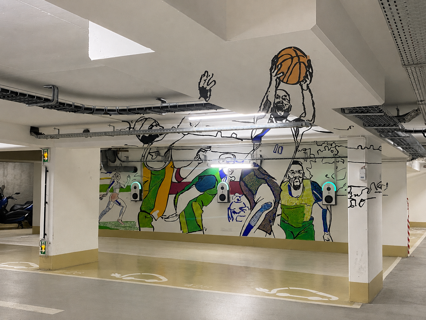 Fresque J.O finalisée dans le parking Boursorama