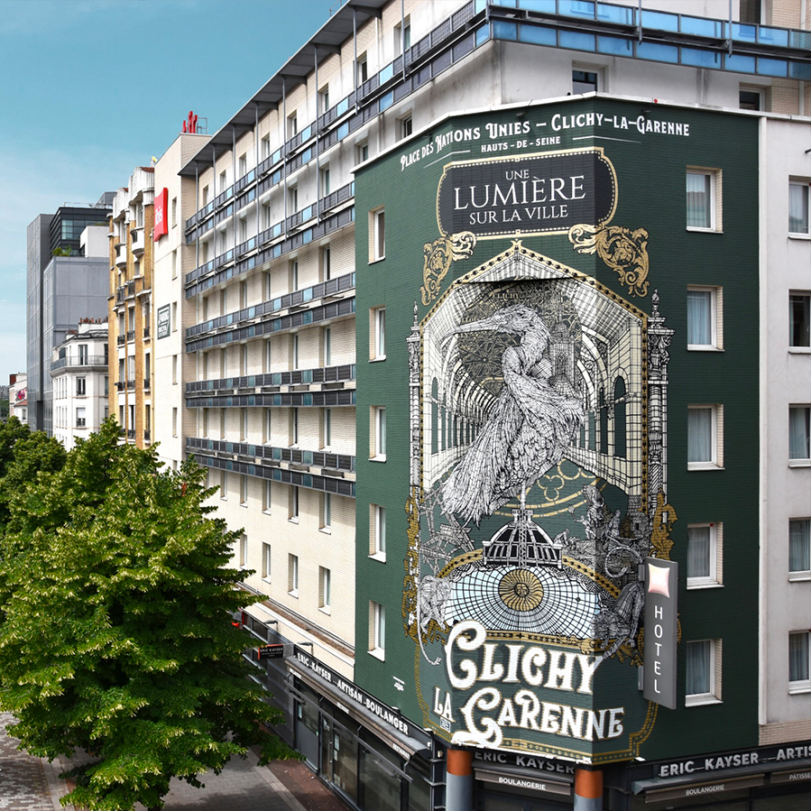Fresque murale 'Une Lumière sur la Ville' — Clichy-la-Garenne
