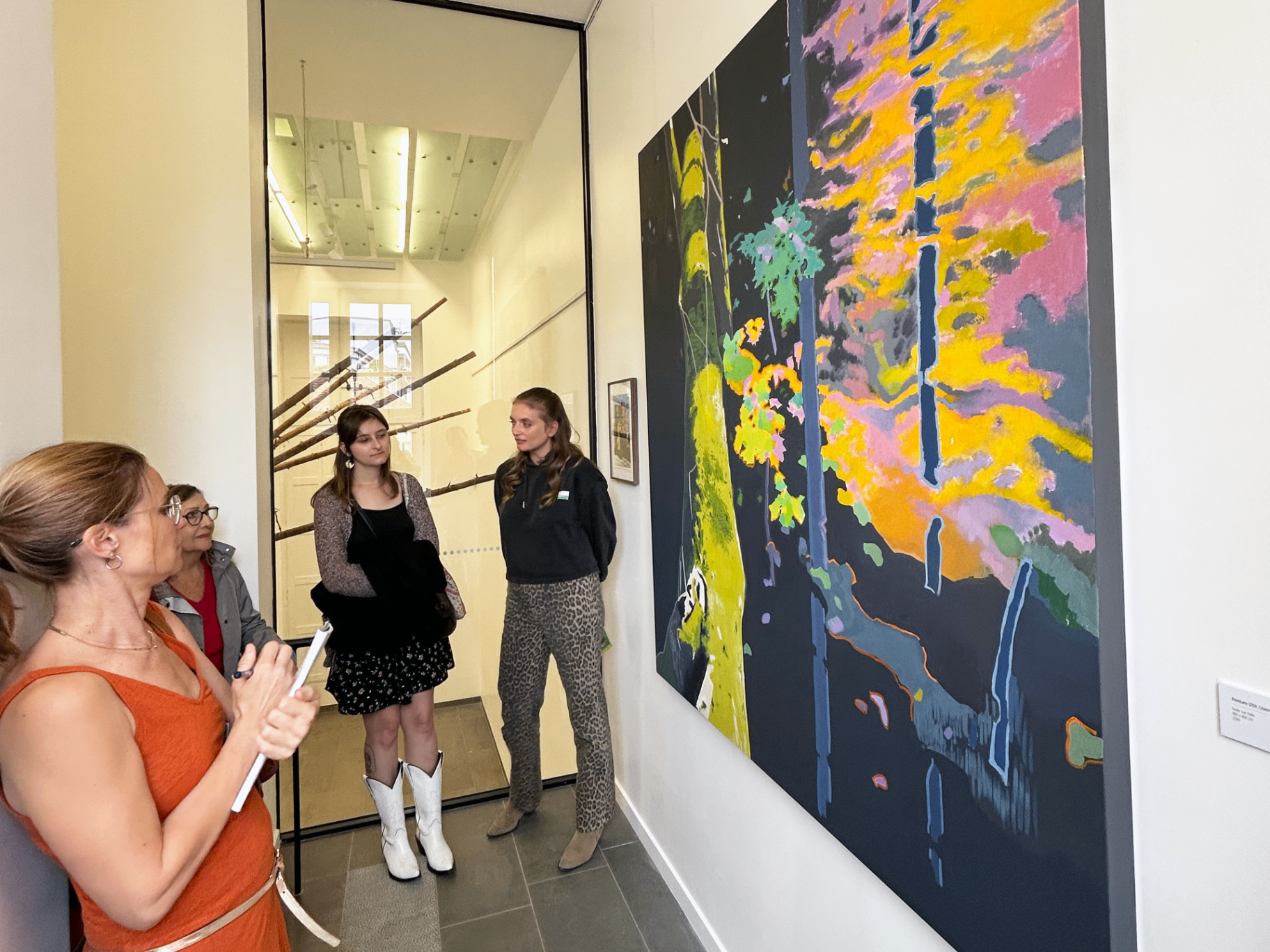 Visite de l'exposition présentant l'œuvre Art in Nature